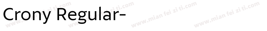 Crony Regular字体转换